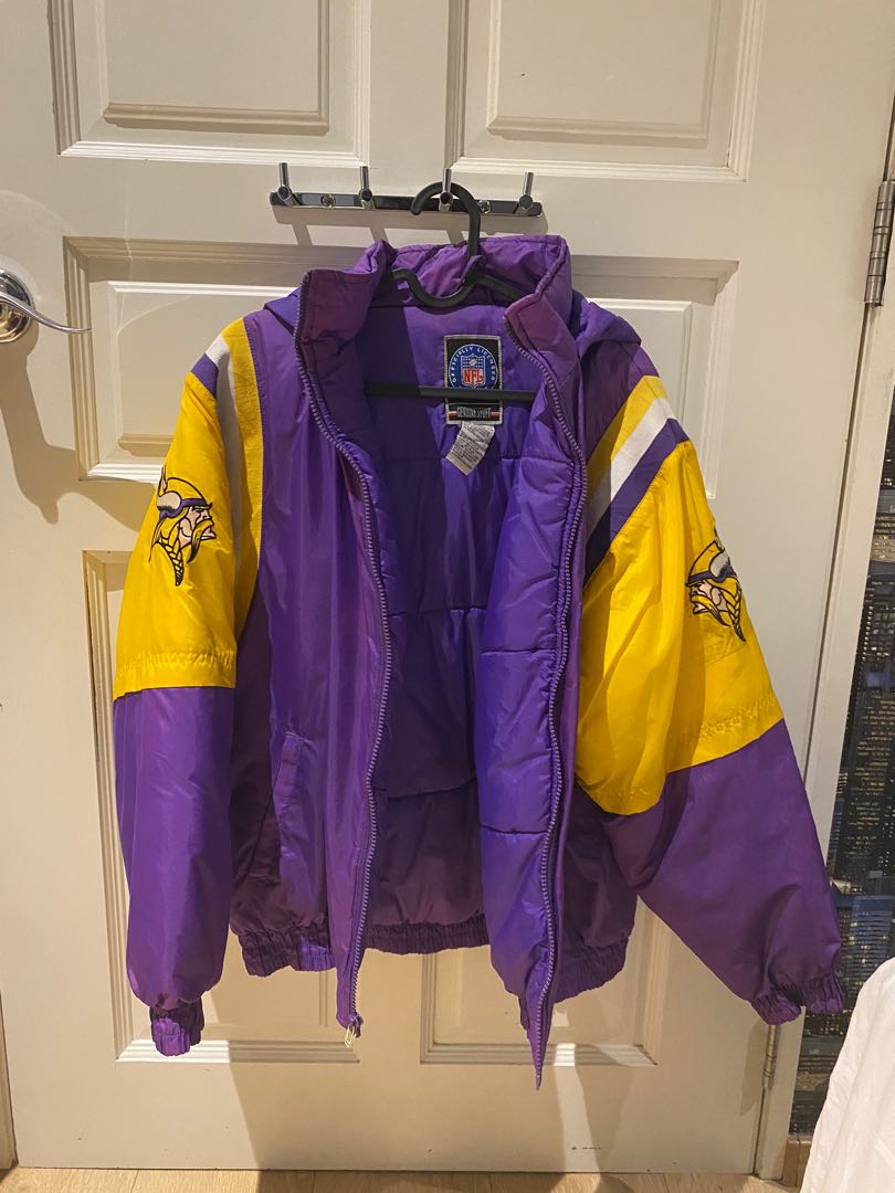 Rare Vintage NFL Minnesota Vikings bomber puffer jacket, Men's