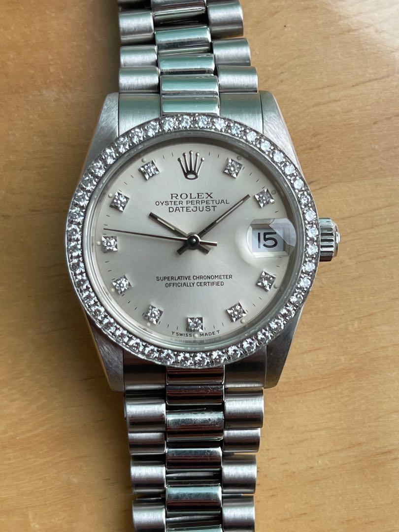 Platinum outlet rolex datejust