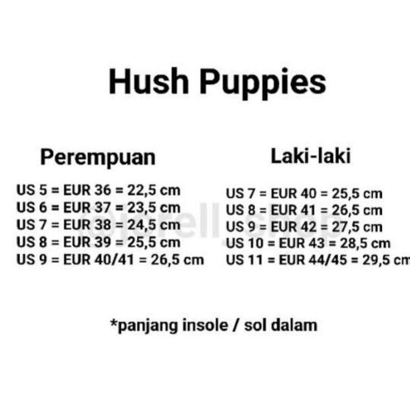 Ukuran sandal hotsell hush puppies