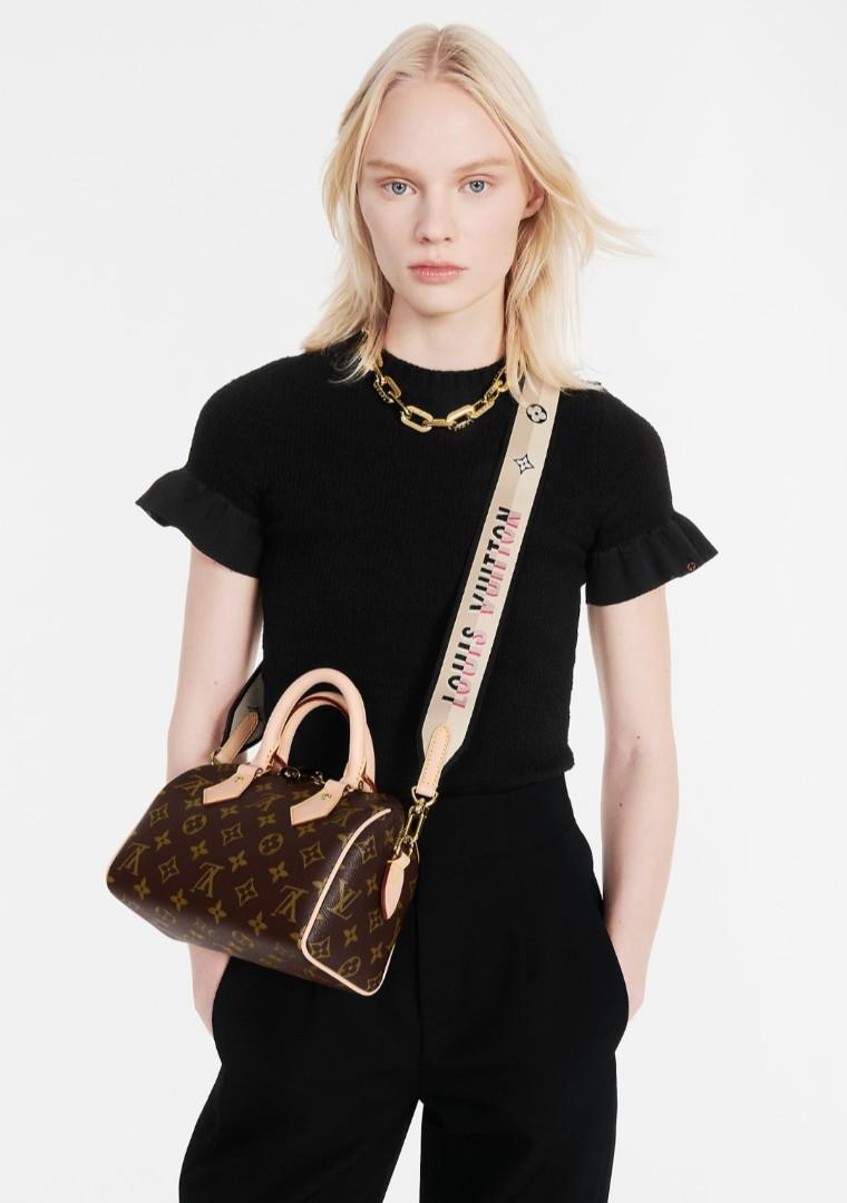 LV SPEEDY 20 (Black adjustable shoulder strap, Luxury, Bags & Wallets on  Carousell