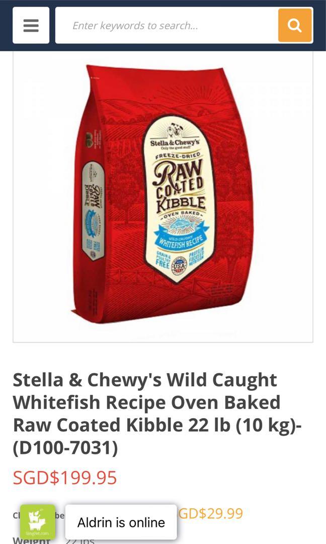 stella and chewy whitefish kibble