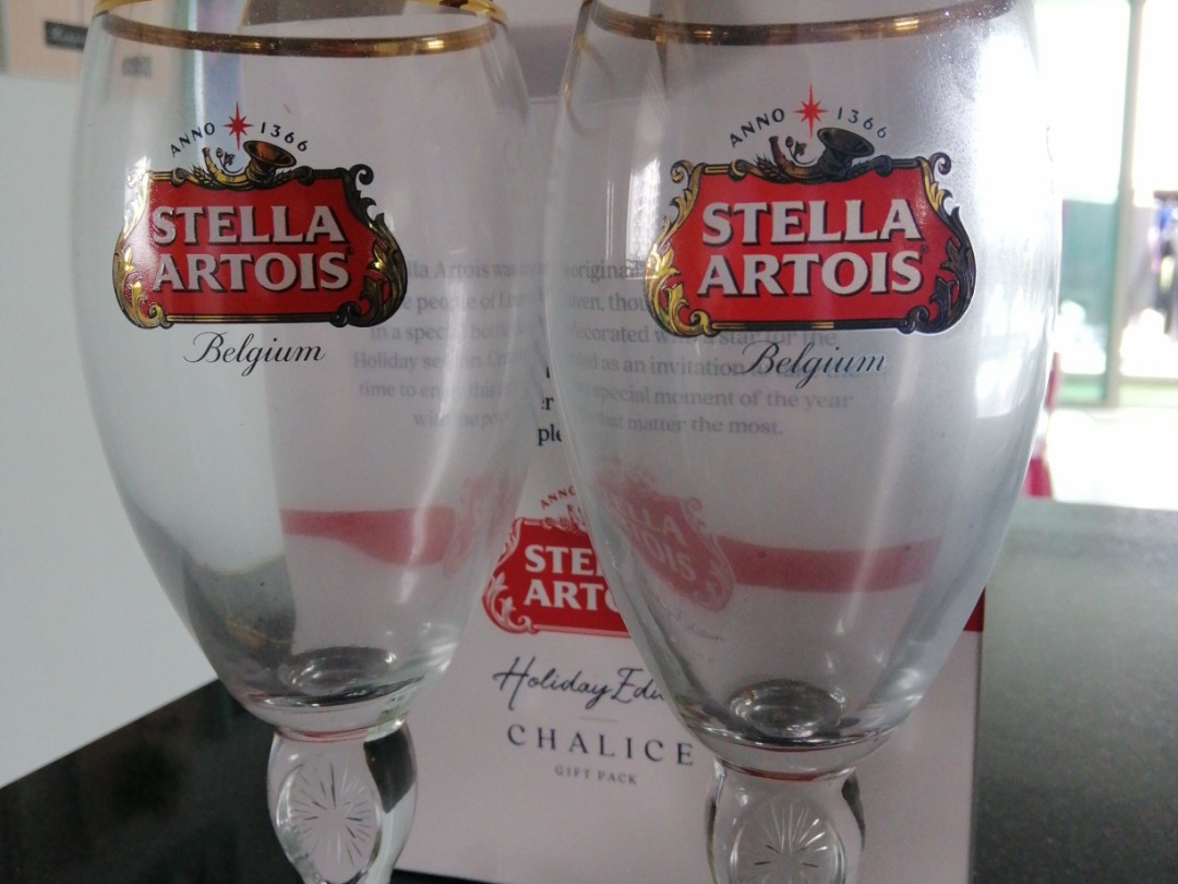 STELLA Artois chalices 2 units, Food & Drinks, Alcoholic Beverages on