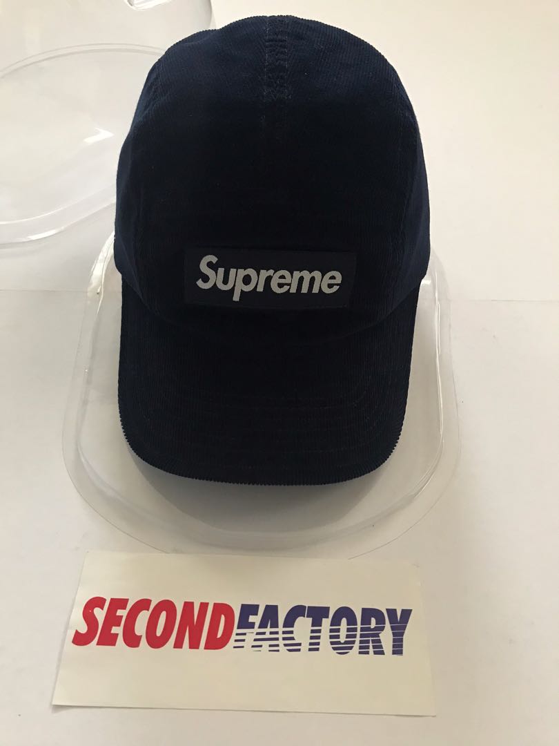 Supreme GORE-TEX Corduroy Camp Cap (Navy), Men's Fashion, Watches