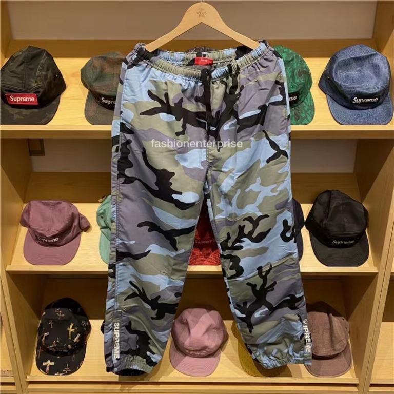 Supreme Warm Up Pant Blue Camo, Men's Fashion, Bottoms, Trousers ...