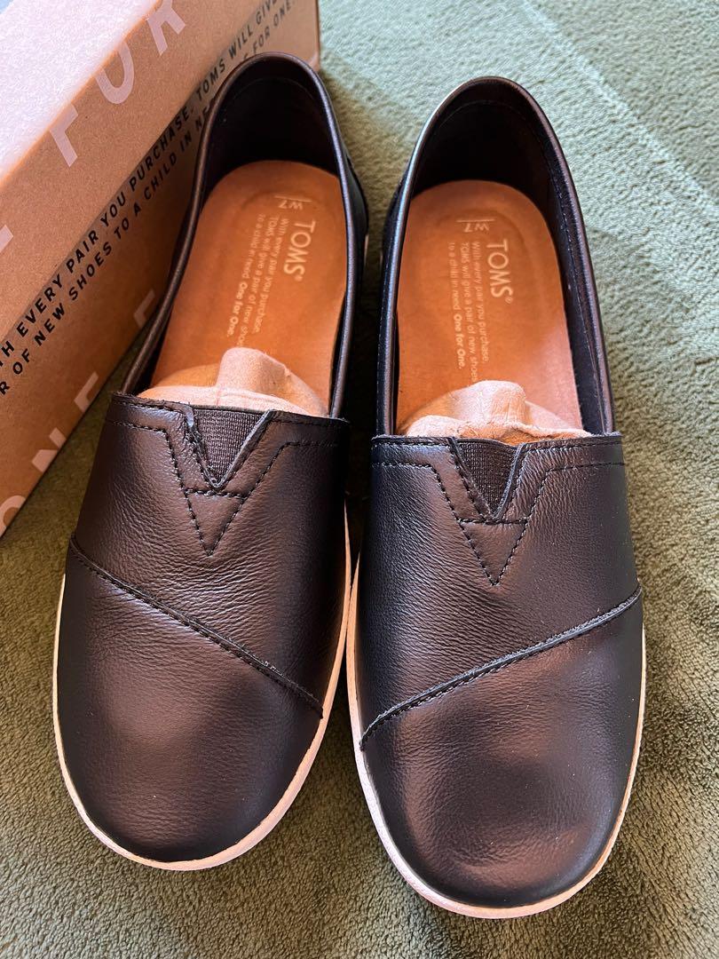 toms leather trainers