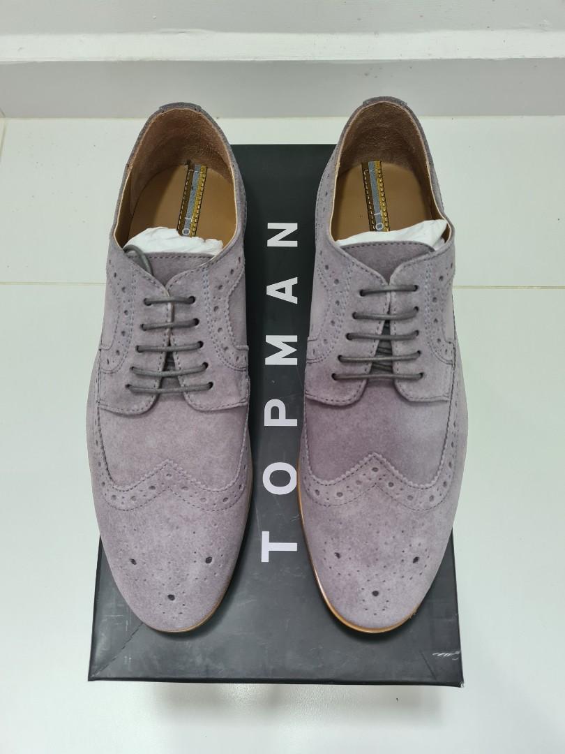 Mens grey clearance brogue shoes