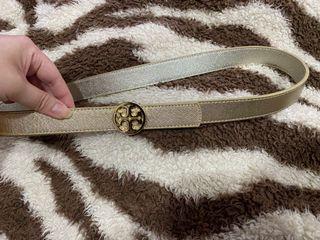 Tory Burch gold and silver reversible belt