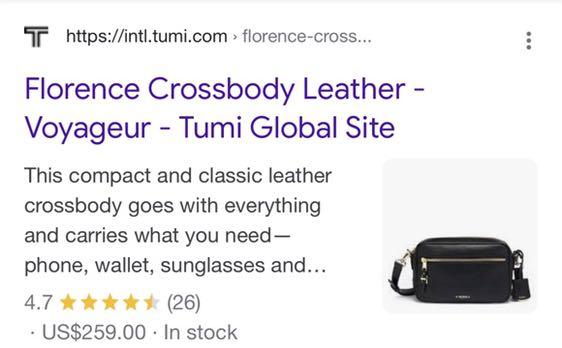 Tumi florence on sale crossbody leather