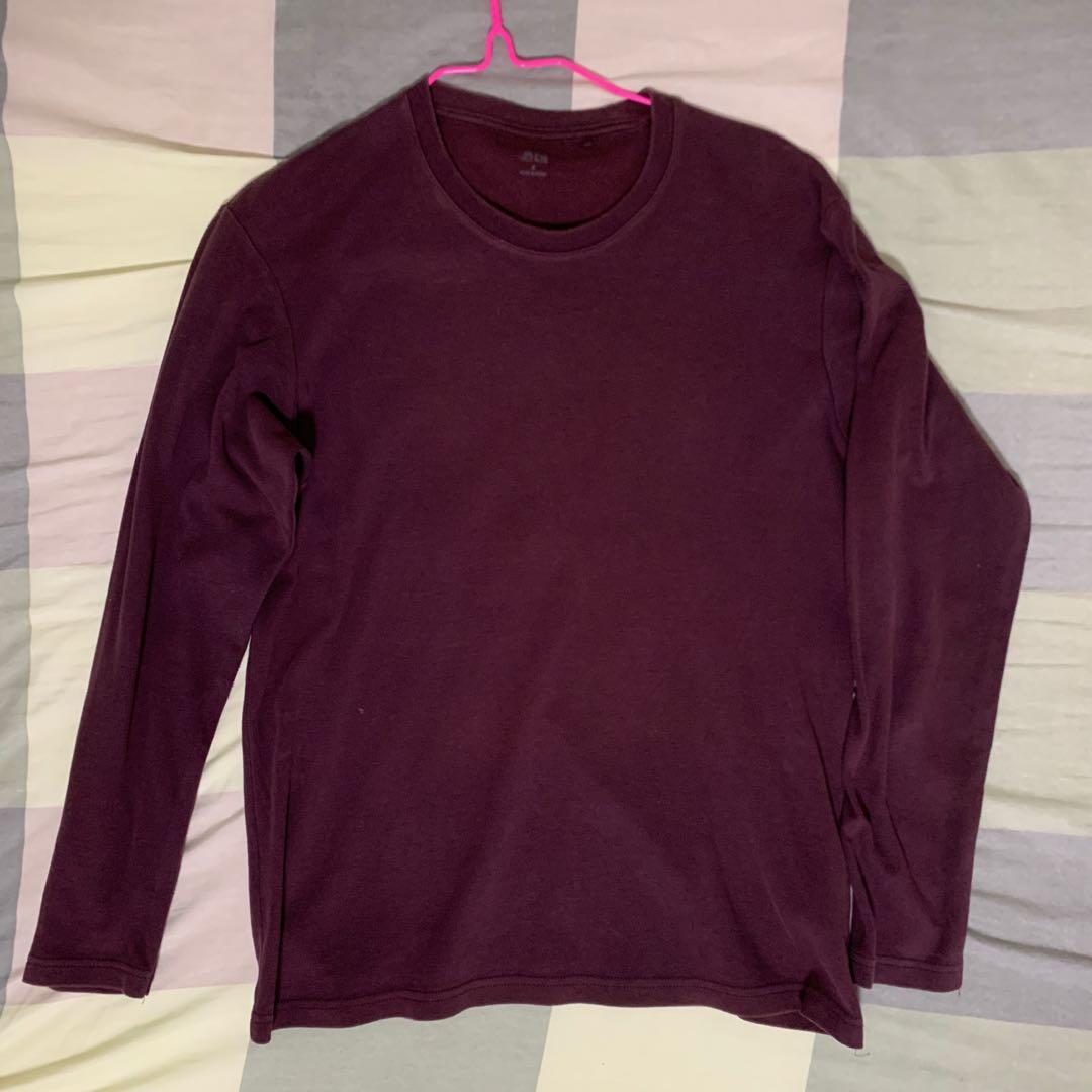 maroon long sleeve tee
