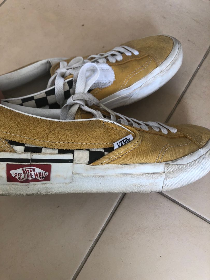 mustard checkered vans
