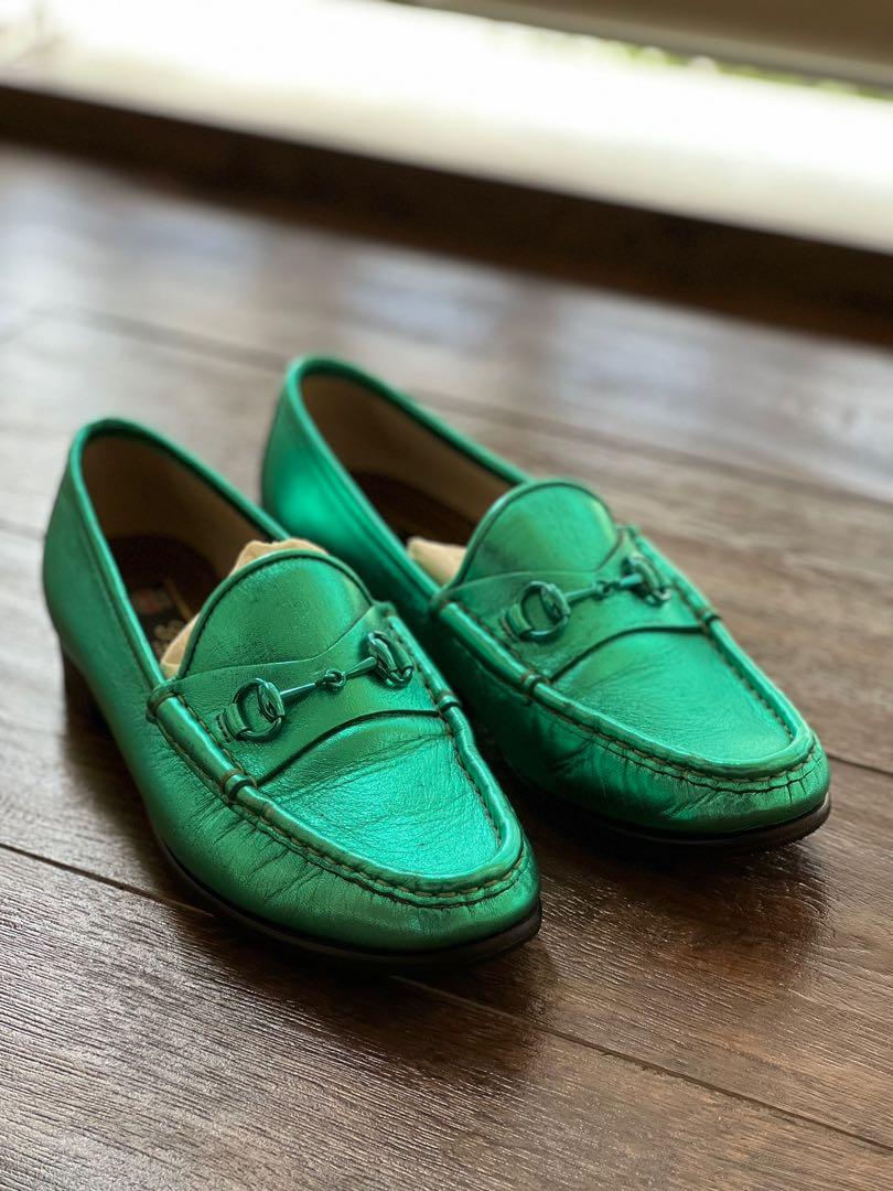 Gucci cheap loafers green