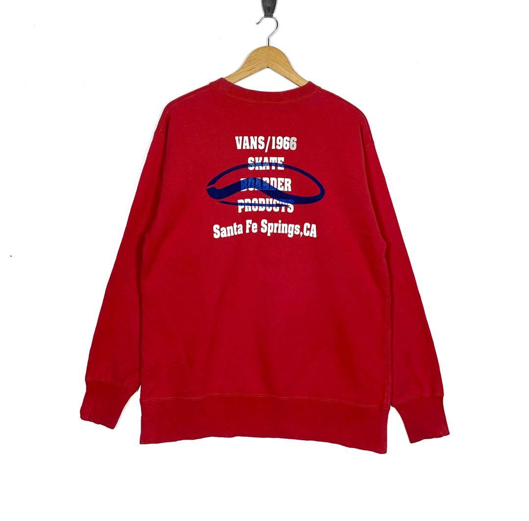 vans sweatshirt red