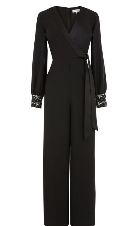 Warehouse embellished discount cuff dress