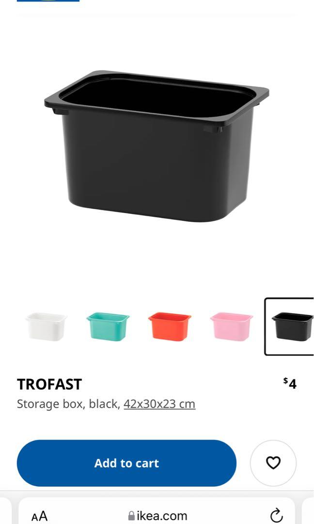 Black shop trofast bins