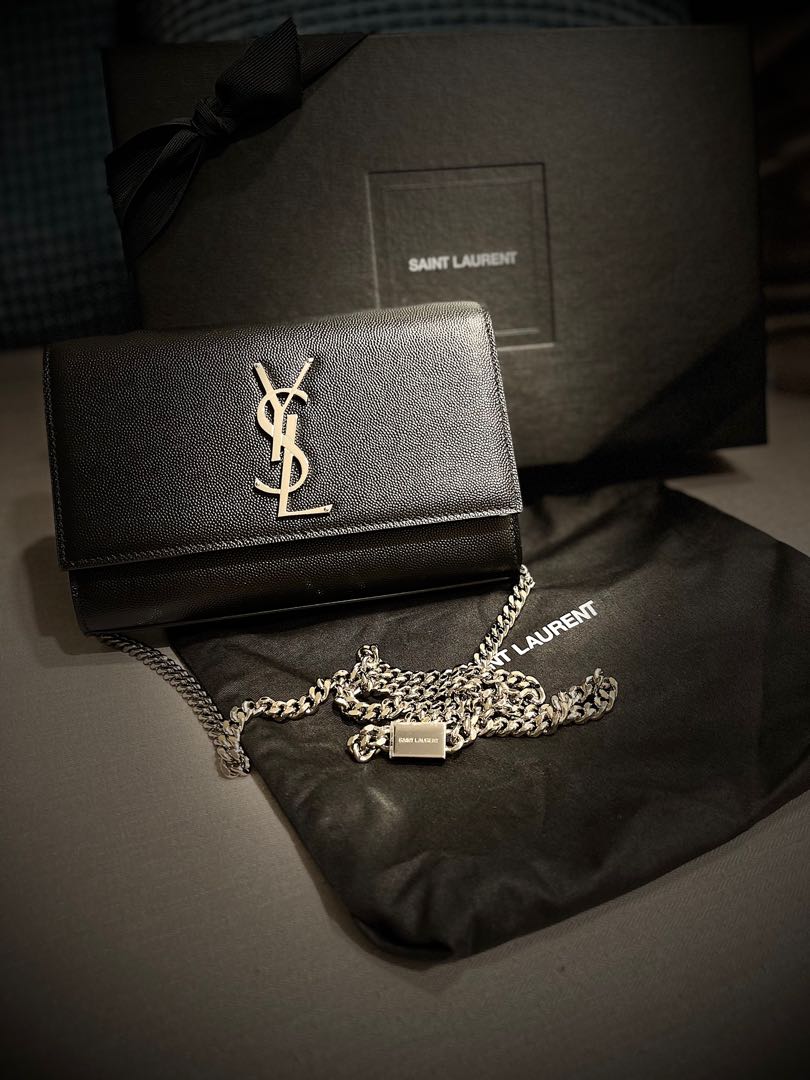 Kate box bag in grain de poudre embossed leather clearance