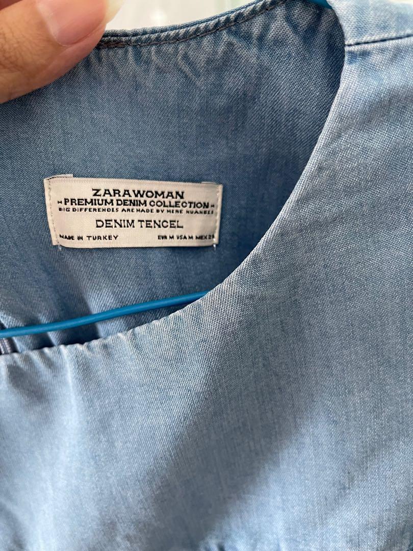 Zara Denim Dress, Fesyen Wanita 