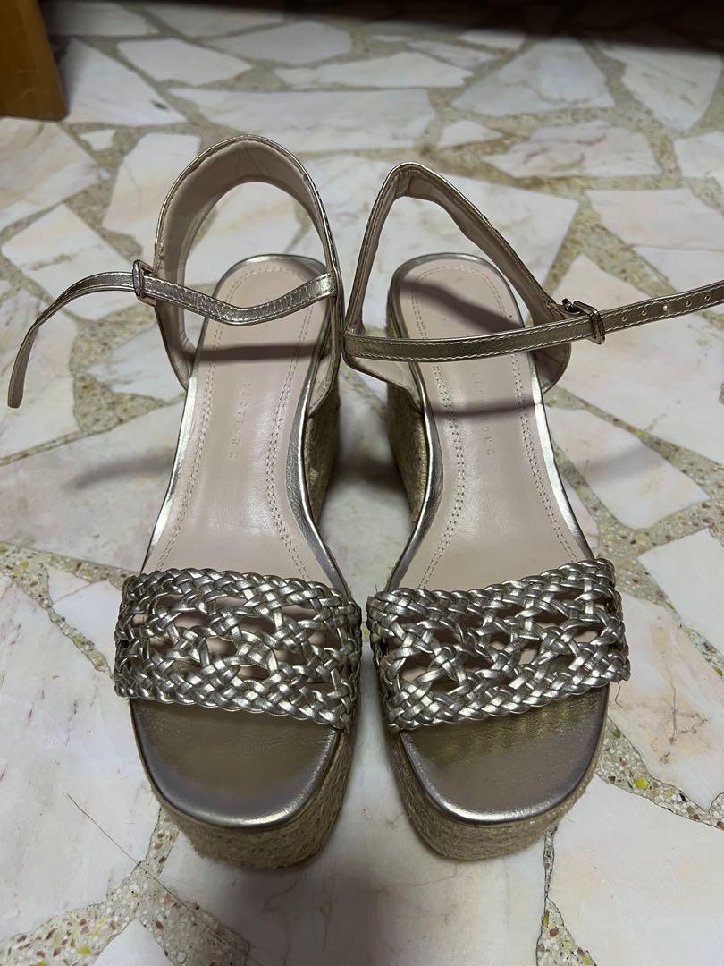 Zara Gold Wedges