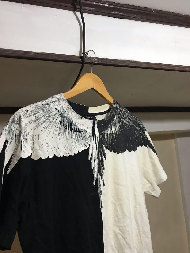 2017 Marcelo Burlon County of Milan Aish Half Black White Wings T