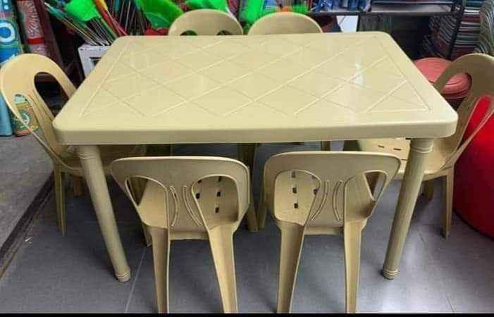 4 seater/ 6 seater Monoblock Dining SET (Category: Tables & Sets) located in Quezon City. Submitted by uno_store (Listing ID 1140688526, Image 2). Description: 4 seater/ 6 seater Monoblock Dining SET - minimalist chairs and table - for business expansion - for family use -easy to assemble -high quality monoblocks P 2690 - 4 seater P 3480 - 6 seater tables: Dimensions: 20"x20" = P 640 24"x24" = P 795 30"x30" = P 995 24"x36" = P 1095 36"x36" = P 11