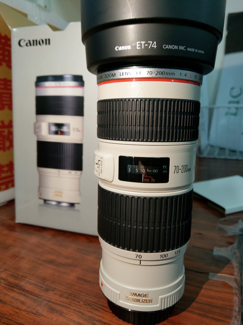 90%NEW Canon 70-200 F4 L is (1D 5D 6D), 攝影器材, 鏡頭及裝備 ...