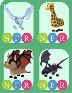 Adopt me pets legendary neon frost dragon, giraffe, bat dragon, shadow dragon