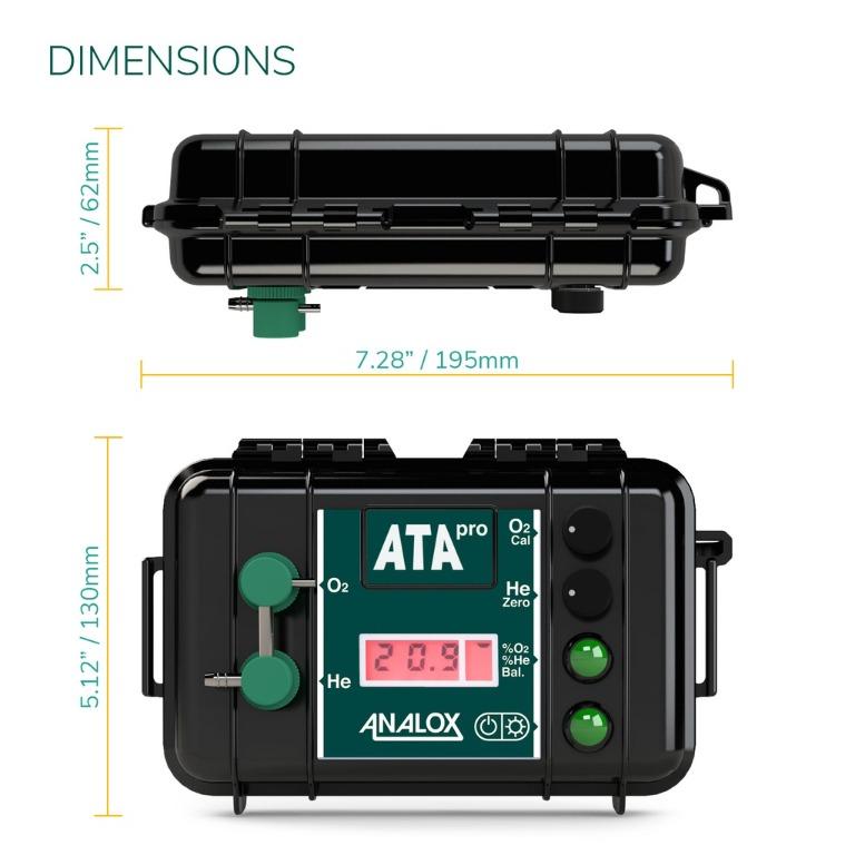 Analox ATA Pro Trimix Analyser Gas Mix Reader Diving Gear, Sports