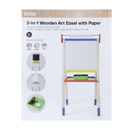 Anko 3 in 1 Wooden Easel (From Australia), Hobbies & Toys, Stationary