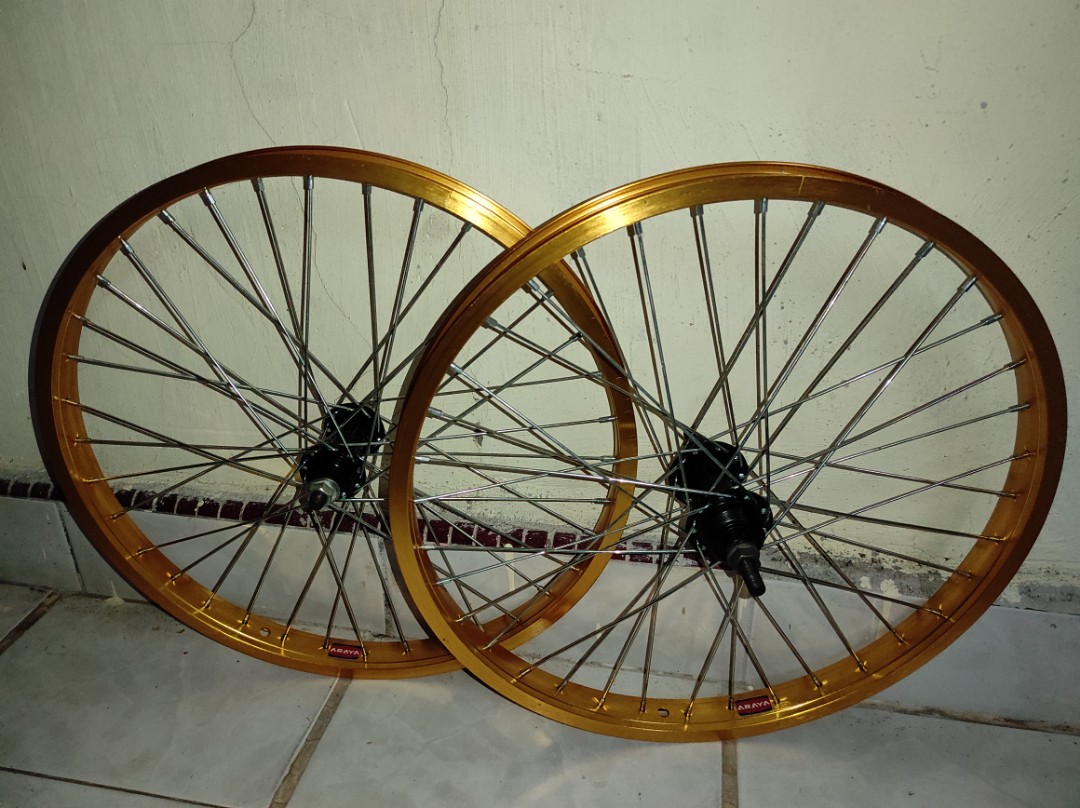 Bmx Rim Wheelset Custom Decal Araya 36H Sports Equipment Bicycles Parts Bicycles on Carousell
