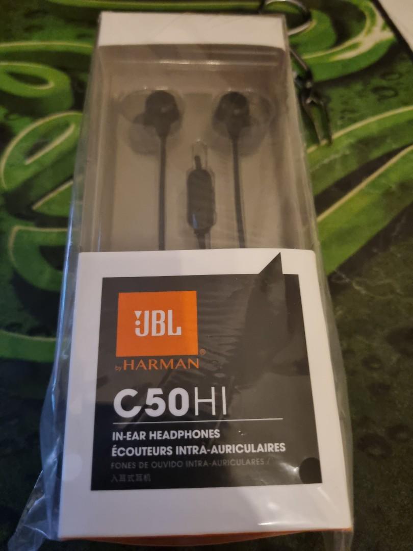 JBL C50HI by Harman in-Ear Headphones with Mic (Red)