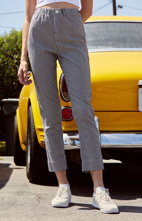 Brandy Melville Grey Striped Tilden 