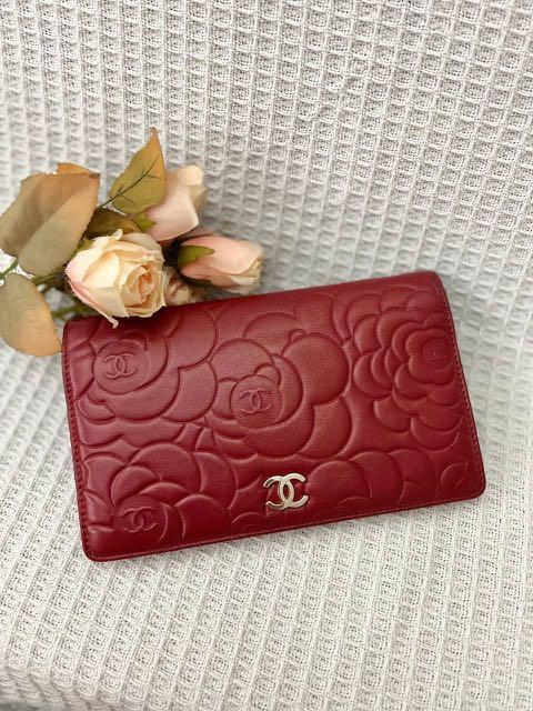 Chanel camellia long wallet