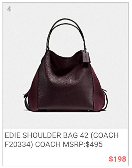 VINTAGE COACH EDIE SHOULDER BAG 42 COACH F20334