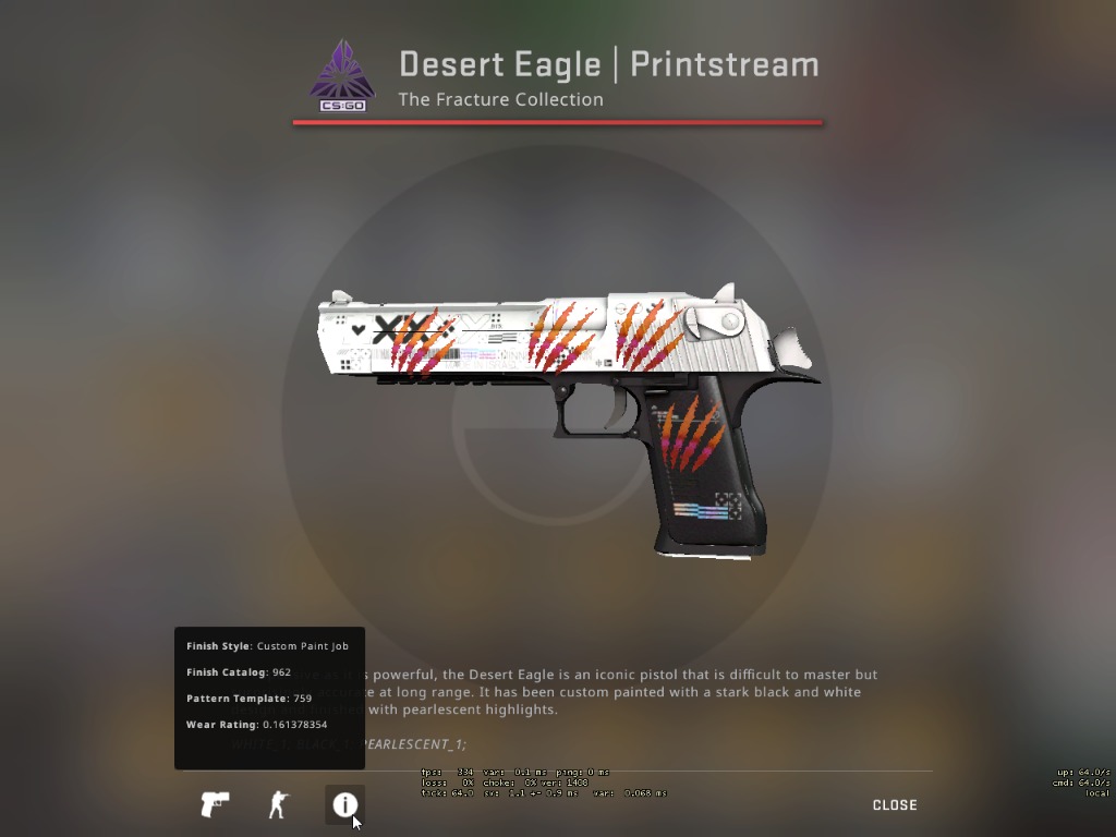csgo desert eagle printstream ft 0.16, Video Gaming, Gaming Accessories