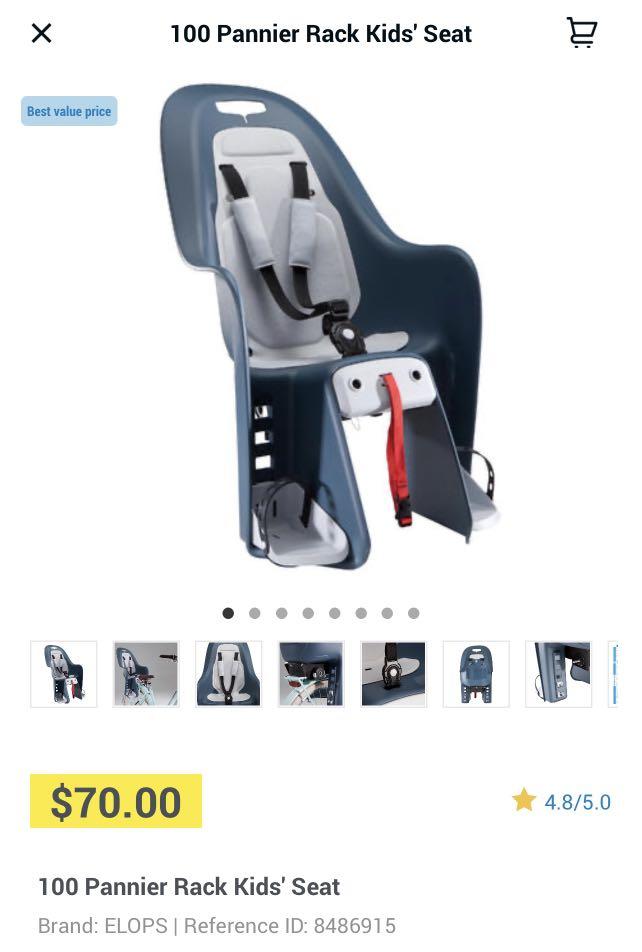 Decathlon Bicycle Child Seat, Sports Equipment, Bicycles \u0026 Parts, Parts \u0026  Accessories on Carousell