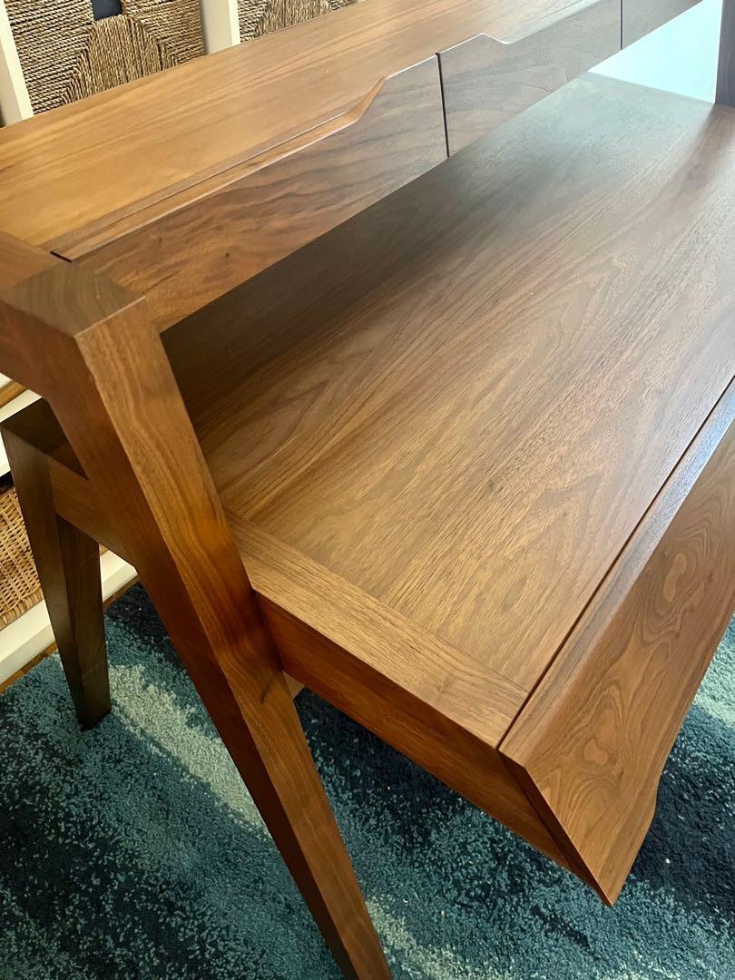 DESK. Designer solid walnut desk by Nathan Yong, Furniture & Home