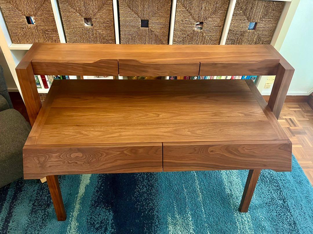 DESK. Designer solid walnut desk by Nathan Yong, Furniture & Home