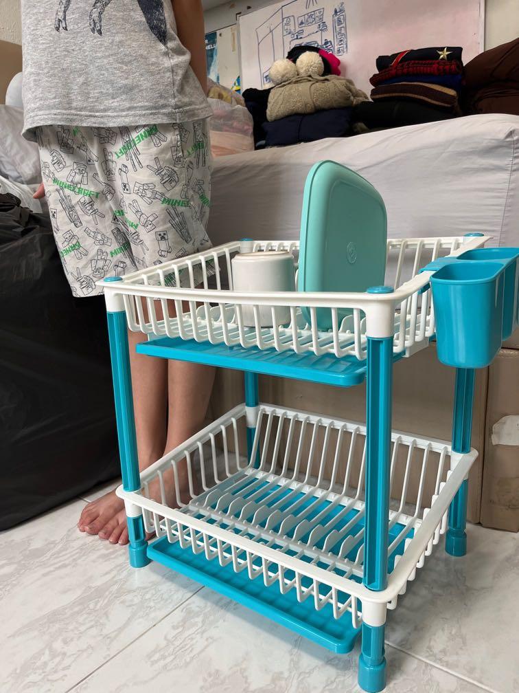 Turquoise dish drying rack best sale