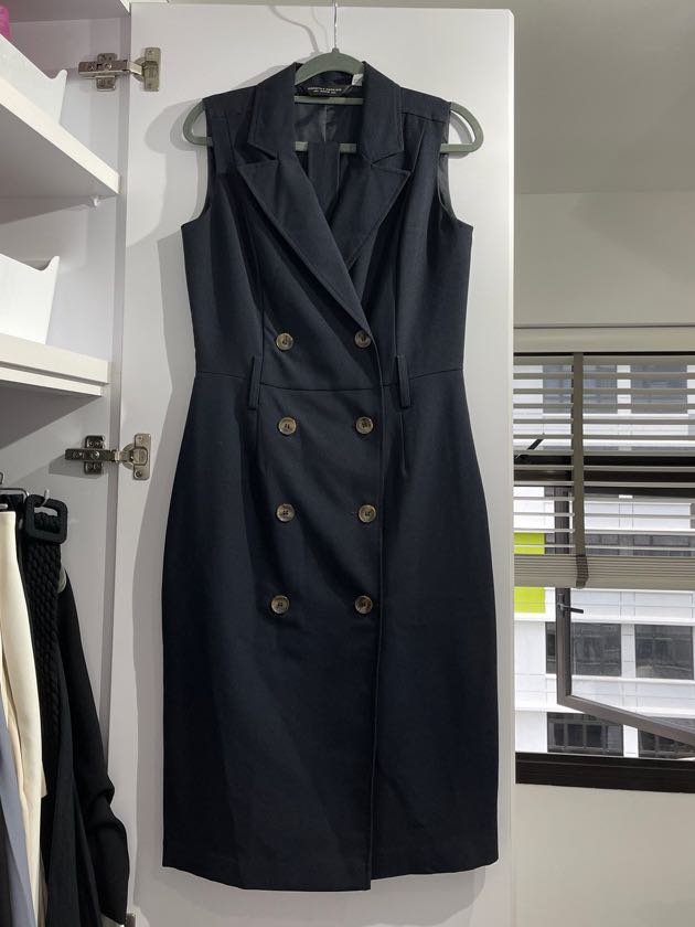 Dorothy Perkins Trench Coat Dress Uk 8 Women S Fashion Dresses Sets On Carou Dorothy Perkins Trench Coat Dress Uk 8, Calvin Klein Sleeveless Trench Coat Dress Black