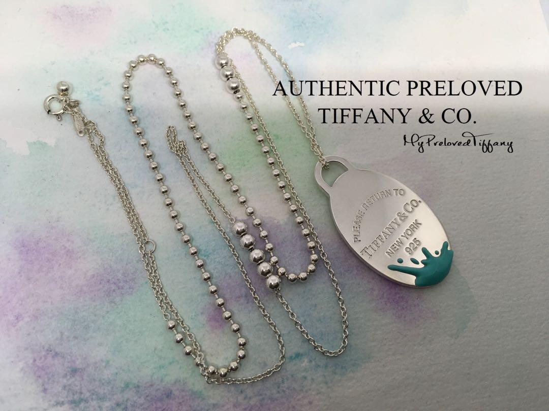 Tiffany blue splash necklace top
