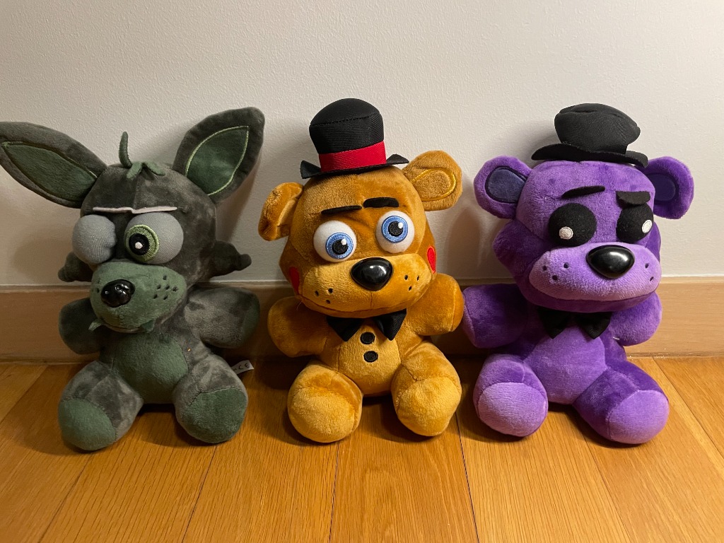 Fnaf Plushie collection Shadow foxy Freddy Purple Freddy
