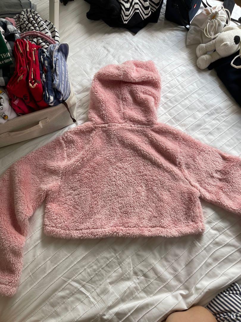 Forever 21 top sherpa hoodie