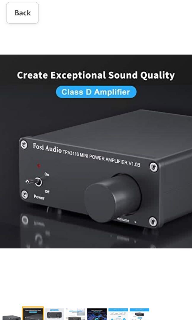 Fosi Audio V1.0B 2 Channel Amplifier, Audio, Soundbars, Speakers