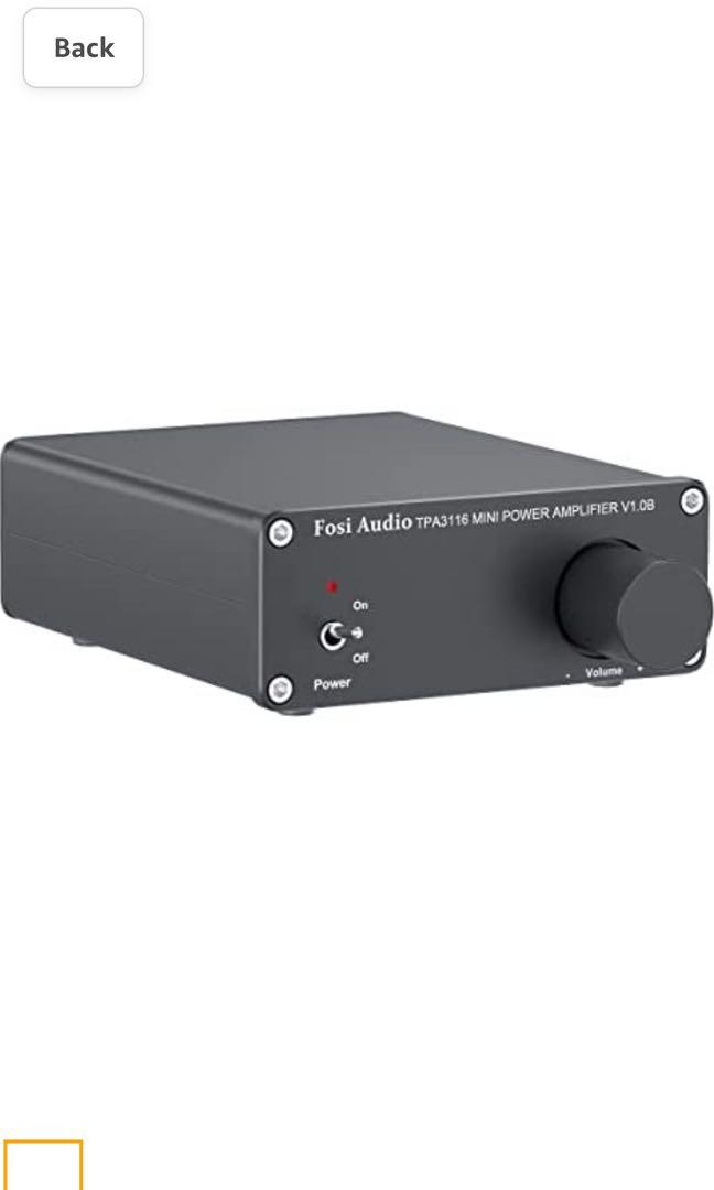 Fosi Audio V1.0B 2 Channel Amplifier, Audio, Soundbars, Speakers