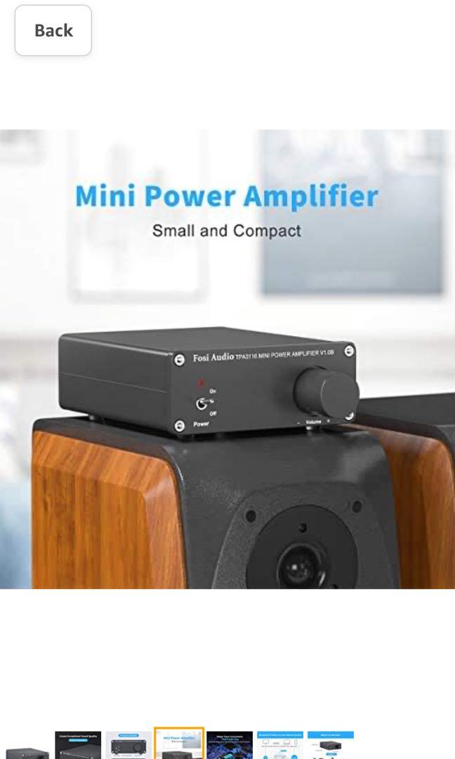 Fosi Audio 2 Channel TPA3116D2 Stereo Audio Class D Amplifier 50W X 2 - V1.0 Power Amplifier For Home Passive Speakers