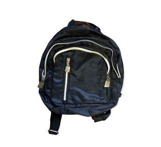 freebie small mini black backpack bag pack with gold details