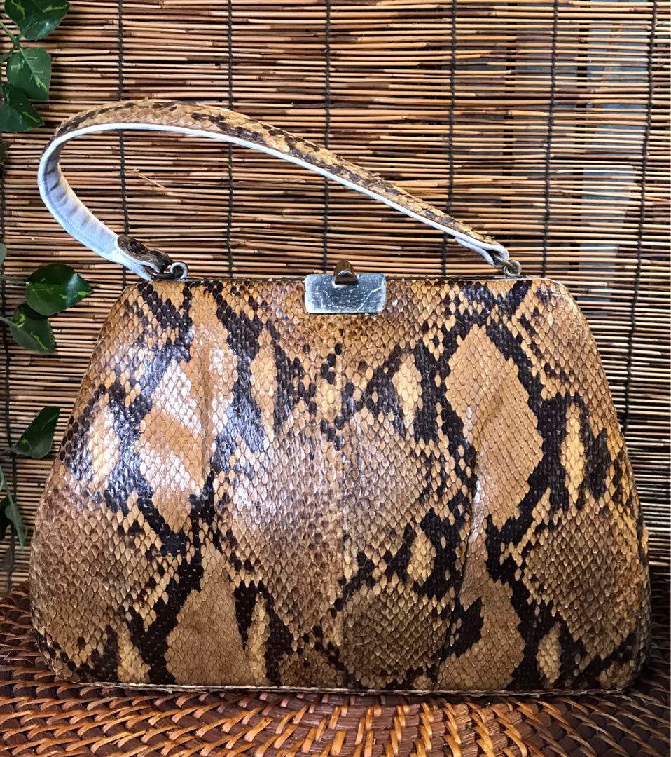 Genuine snakeskin store bag