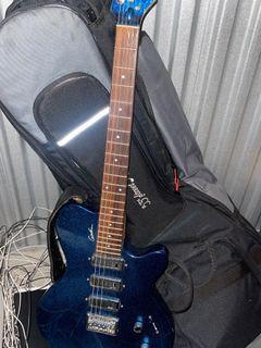 Godin triumph blue sparkle guitar