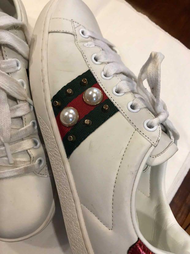 Gucci Ace Pearl and Stud Sneakers, Women's Fashion, Footwear, Sneakers on Carousell Gucci Ace Pearl And Stud Sneakers, Women'S Fashion, Footwear, Sneakers On Carousell