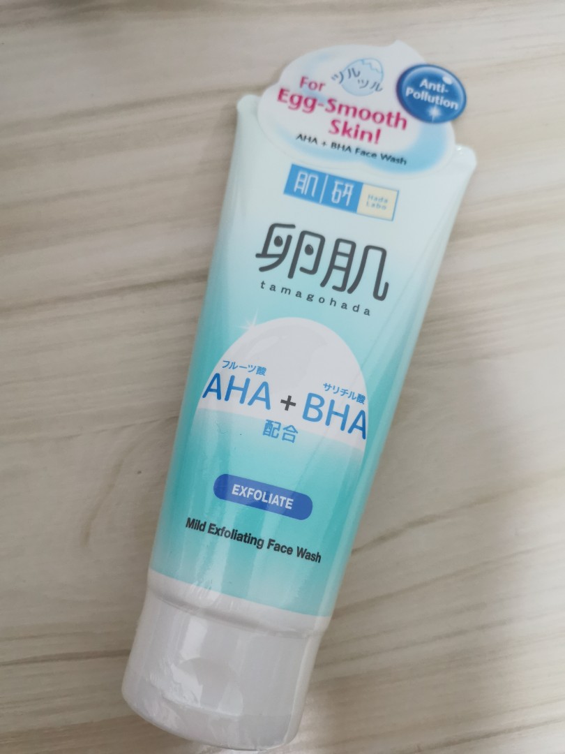 Hada Labo AHA+BHA Exfoliating Wash 130g, Beauty & Personal Care, Face