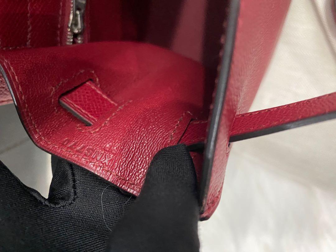 Hermès Kelly 28 Sellier Red Rouge Chèvre Mysore Leather Bag
